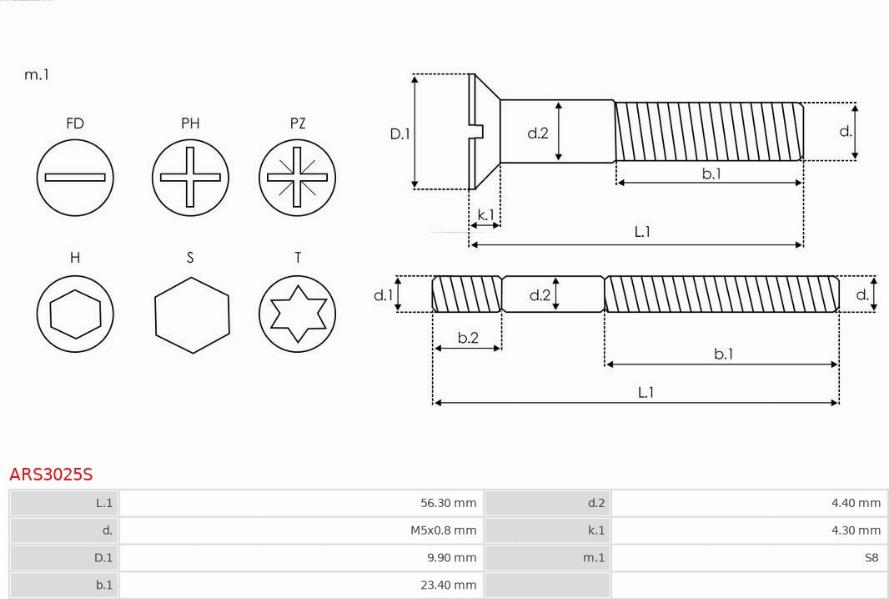 AS-PL ARS3025S - Ремкомплект, генератор parts5.com