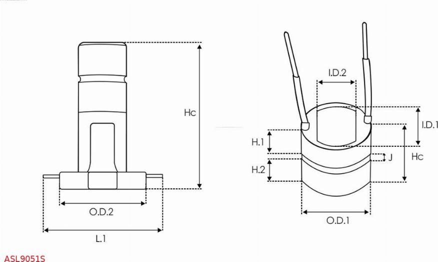 AS-PL ASL9051S - Контактное кольцо, генератор parts5.com