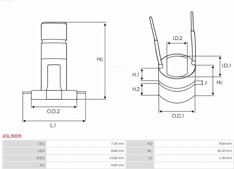 AS-PL ASL9009 - Slip Ring, alternator parts5.com