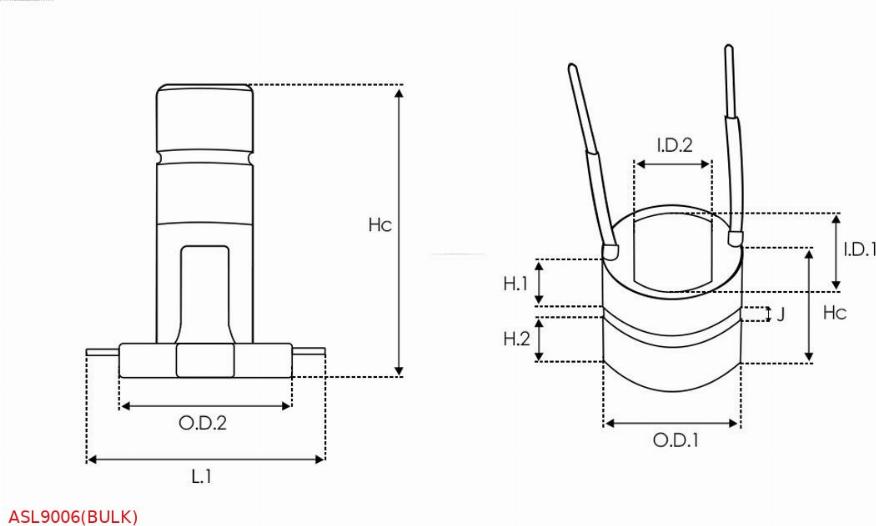 AS-PL ASL9006(BULK) - Контактное кольцо, генератор parts5.com