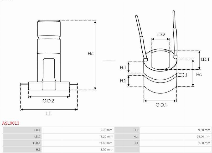 AS-PL ASL9013 - Контактное кольцо, генератор parts5.com