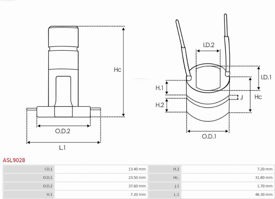 AS-PL ASL9028 - Контактное кольцо, генератор parts5.com