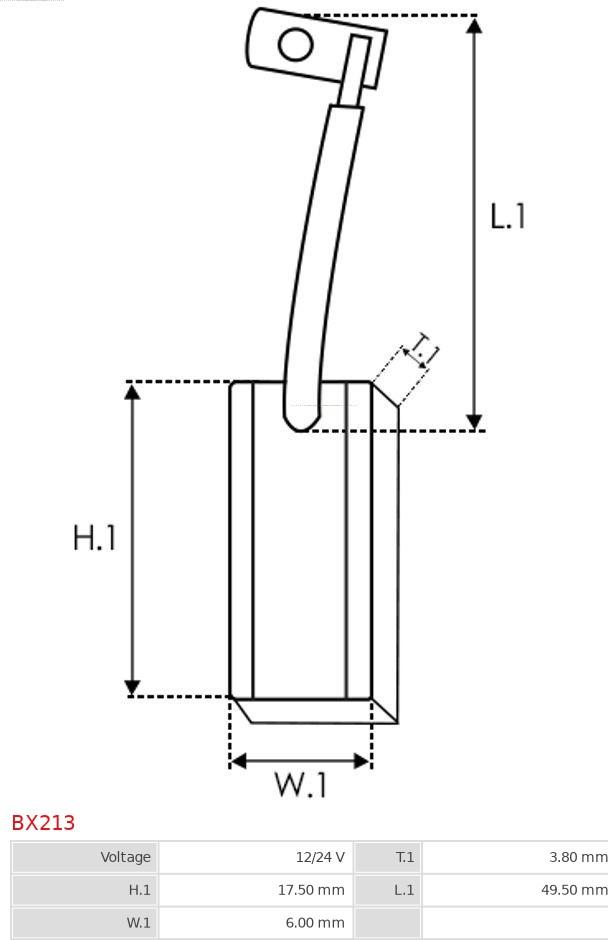 AS-PL BX213 - Escobilla de carbón, alternador parts5.com