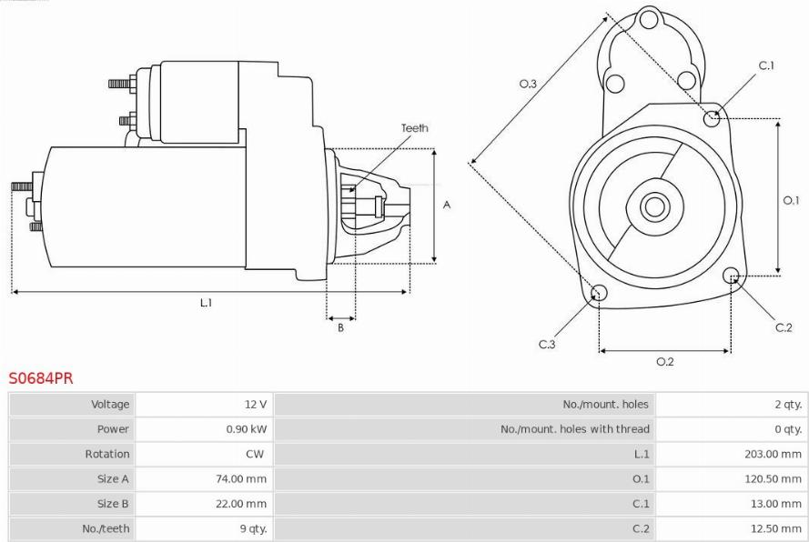 AS-PL S0684PR - Стартер parts5.com