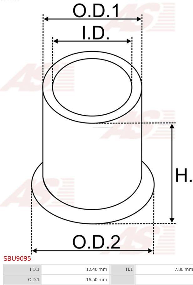 AS-PL SBU9095 - Втулка, вал стартера parts5.com