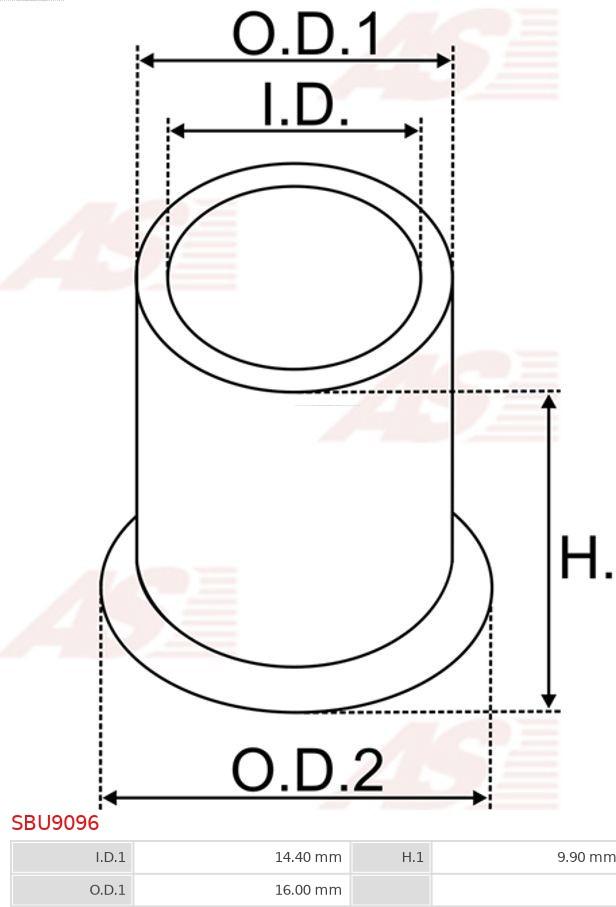 AS-PL SBU9096 - Втулка, вал стартера parts5.com