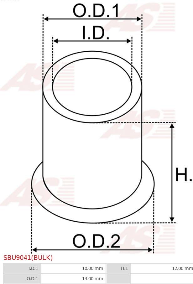 AS-PL SBU9041(BULK) - Втулка, вал стартера parts5.com