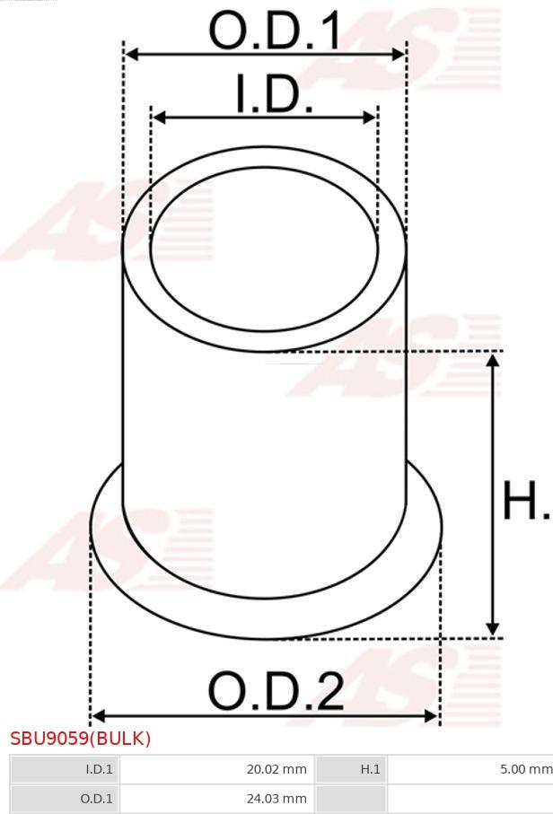 AS-PL SBU9059(BULK) - Втулка, вал стартера parts5.com