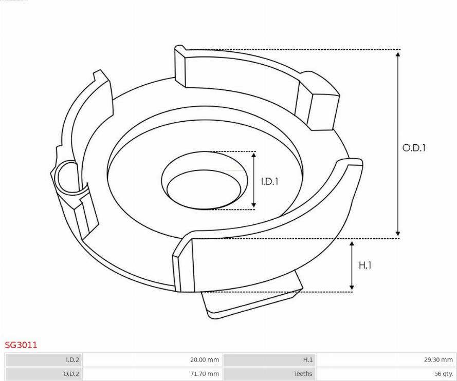 AS-PL SG3011 - Kit de reparación, motor de arranque parts5.com