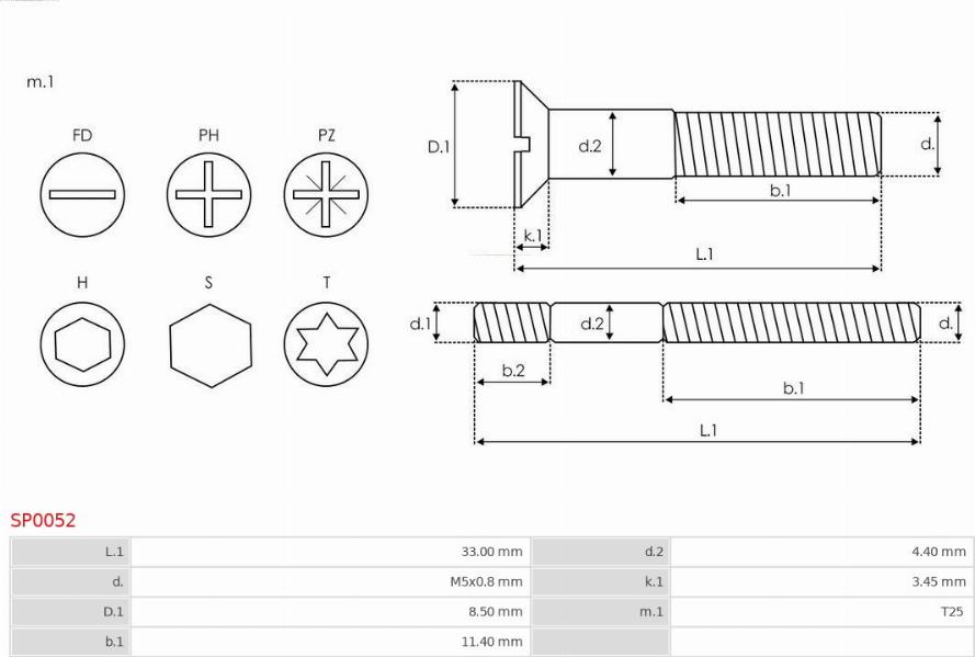 AS-PL SP0052 - Ремкомплект, генератор parts5.com