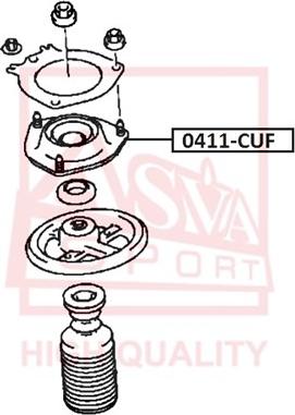 ASVA 0411-CUF - Опора стойки амортизатора, подушка parts5.com