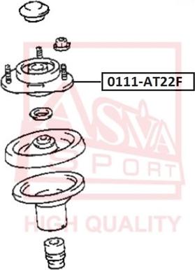 ASVA 0111-AT22F - Элементы крепления амортизатора parts5.com