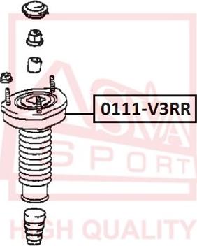 ASVA 0111-V3RR - Cojinete columna suspensión parts5.com