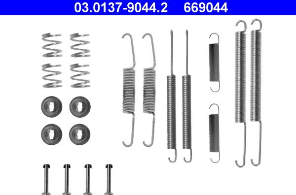 ATE 03.0137-9044.2 - Комплектующие, барабанный тормозной механизм parts5.com