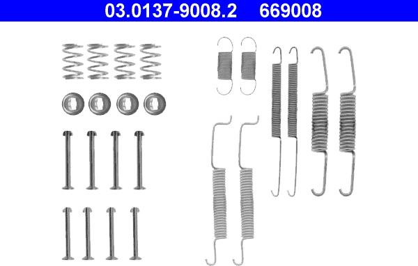 ATE 03.0137-9008.2 - Комплектующие, барабанный тормозной механизм parts5.com