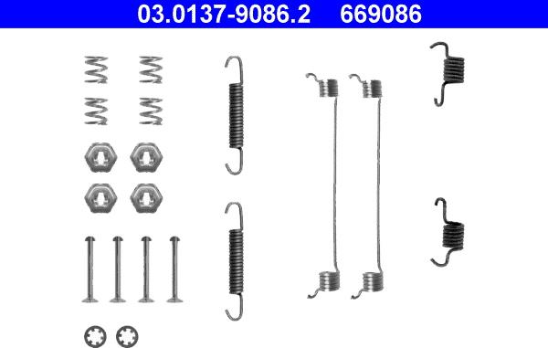 ATE 03.0137-9086.2 - Комплектующие, барабанный тормозной механизм parts5.com