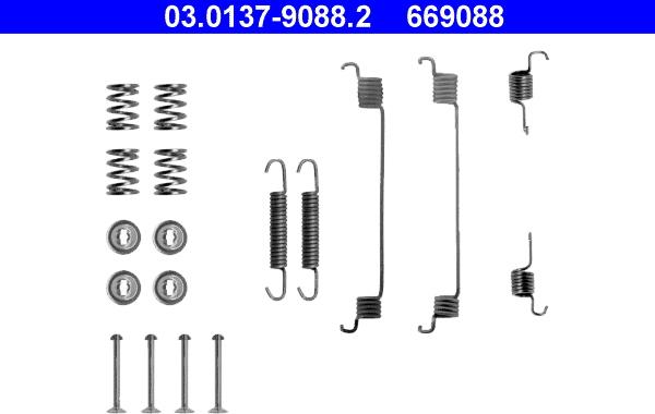 ATE 03.0137-9088.2 - Комплектующие, барабанный тормозной механизм parts5.com