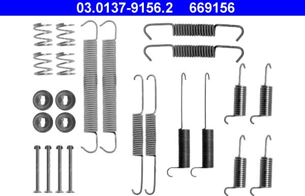 ATE 03.0137-9156.2 - Комплектующие, барабанный тормозной механизм parts5.com