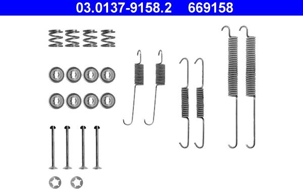 ATE 03.0137-9158.2 - Комплектующие, барабанный тормозной механизм parts5.com