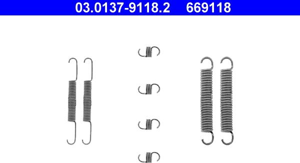 ATE 03.0137-9118.2 - Комплектующие, барабанный тормозной механизм parts5.com