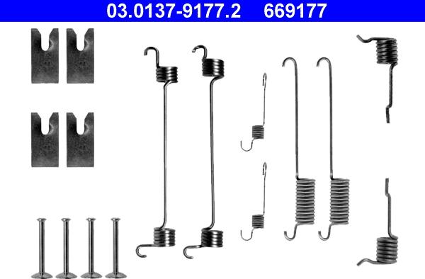 ATE 03.0137-9177.2 - Комплектующие, барабанный тормозной механизм parts5.com