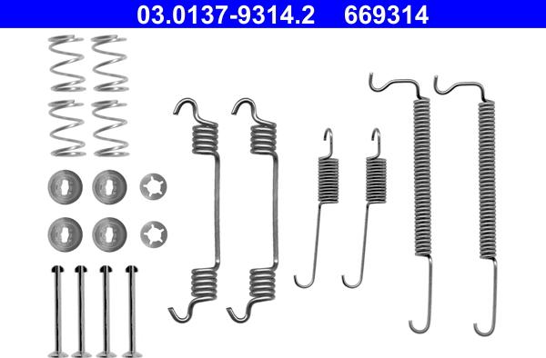 ATE 03.0137-9314.2 - Комплектующие, барабанный тормозной механизм parts5.com