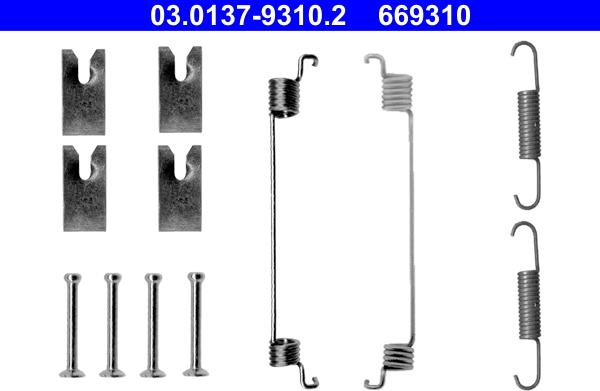 ATE 03.0137-9310.2 - Комплектующие, барабанный тормозной механизм parts5.com