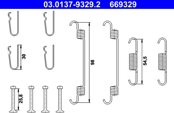 ATE 03.0137-9329.2 - Комплектующие, стояночная тормозная система parts5.com