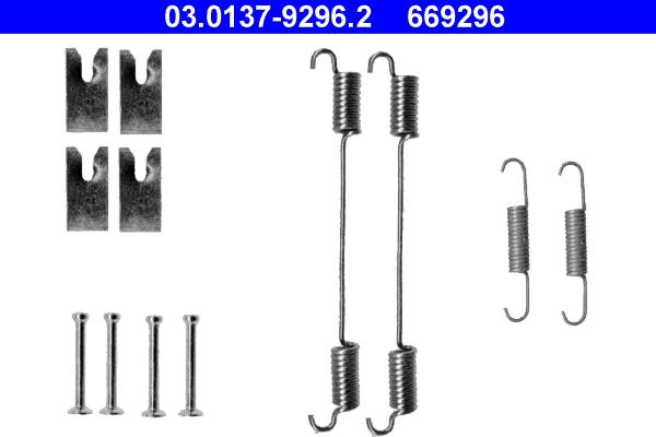 ATE 03.0137-9296.2 - Комплектующие, барабанный тормозной механизм parts5.com