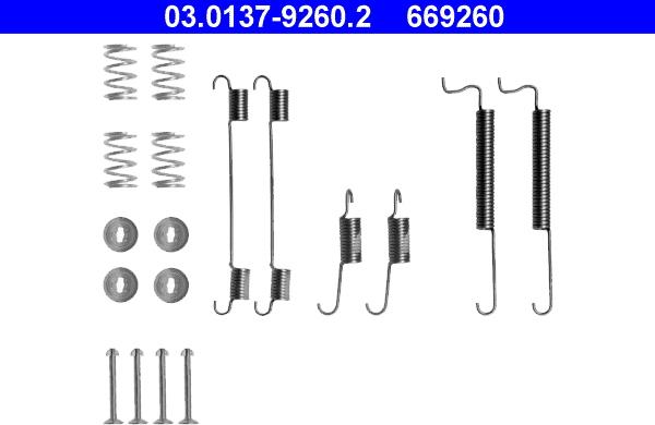 ATE 03.0137-9260.2 - Комплектующие, барабанный тормозной механизм parts5.com