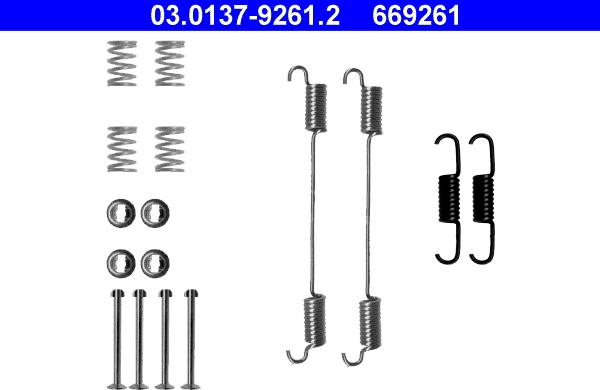 ATE 03.0137-9261.2 - Комплектующие, барабанный тормозной механизм parts5.com