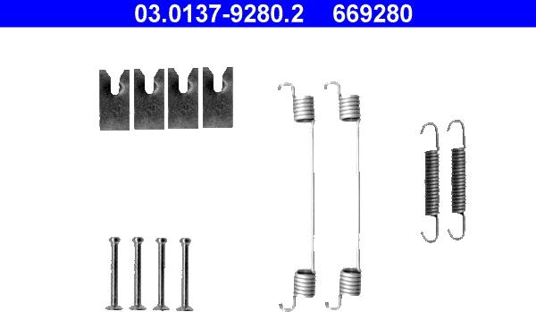 ATE 03.0137-9280.2 - Комплектующие, барабанный тормозной механизм parts5.com