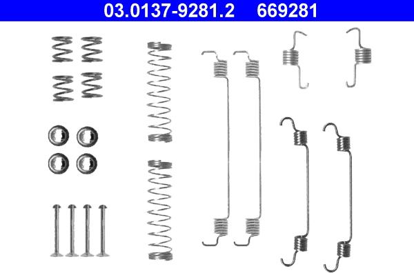 ATE 03.0137-9281.2 - Комплектующие, барабанный тормозной механизм parts5.com