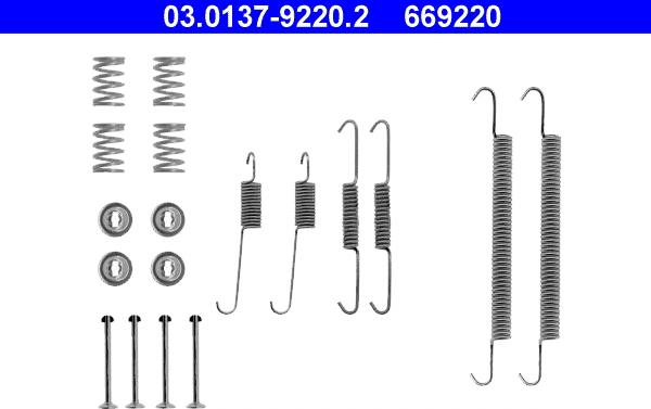 ATE 03.0137-9220.2 - Комплектующие, барабанный тормозной механизм parts5.com