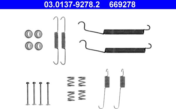 ATE 03.0137-9278.2 - Комплектующие, барабанный тормозной механизм parts5.com