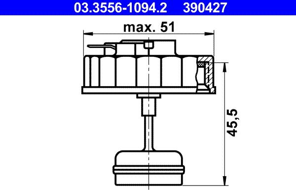 ATE 03.3556-1094.2 - Крышка, бачок тормозной жидкости parts5.com