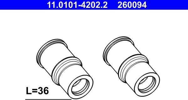 ATE 11.0101-4202.2 - Комплект направляющей гильзы parts5.com