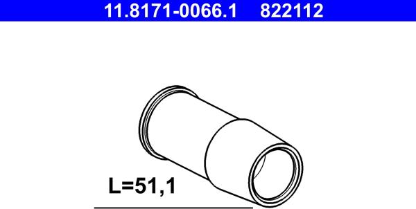 ATE 11.8171-0066.1 - Направляющая гильза, корпус скобы тормоза parts5.com