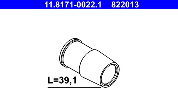 ATE 11.8171-0022.1 - Направляющая гильза, корпус скобы тормоза parts5.com