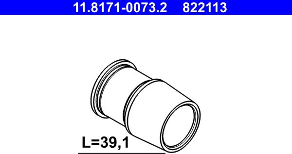 ATE 11.8171-0073.2 - Направляющая гильза, корпус скобы тормоза parts5.com