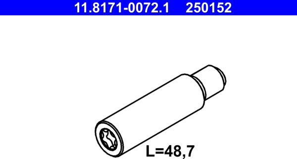 ATE 11.8171-0072.1 - Направляющий болт, корпус скобы тормоза parts5.com