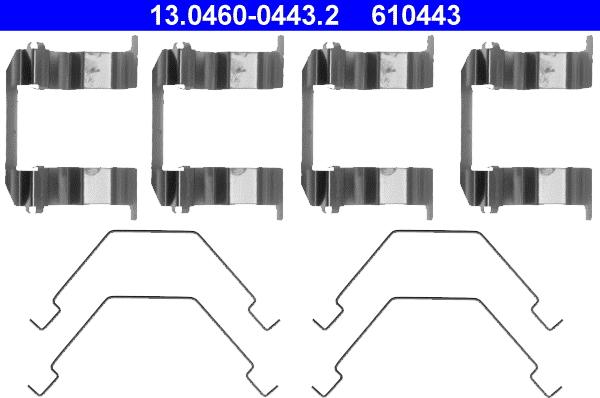 ATE 13.0460-0443.2 - Комплектующие для колодок дискового тормоза parts5.com