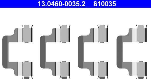 ATE 13.0460-0035.2 - Комплектующие для колодок дискового тормоза parts5.com