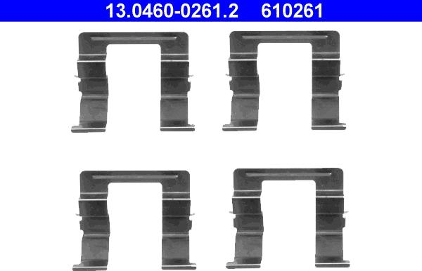 ATE 13.0460-0261.2 - Комплектующие для колодок дискового тормоза parts5.com