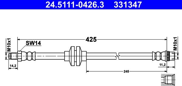 ATE 24.5111-0426.3 - Тормозной шланг parts5.com