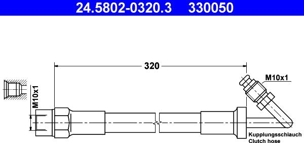 ATE 24.5802-0320.3 - Шланг сцепления parts5.com