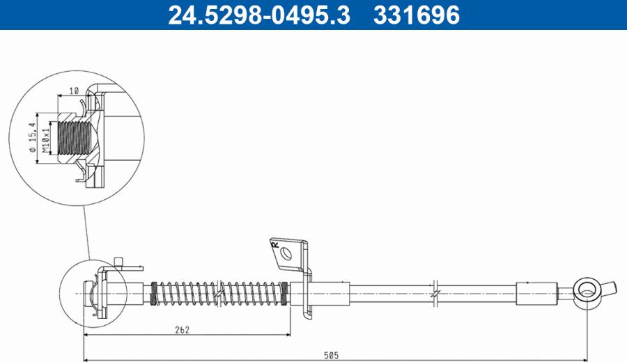 ATE 24529804953 - Brake Hose parts5.com