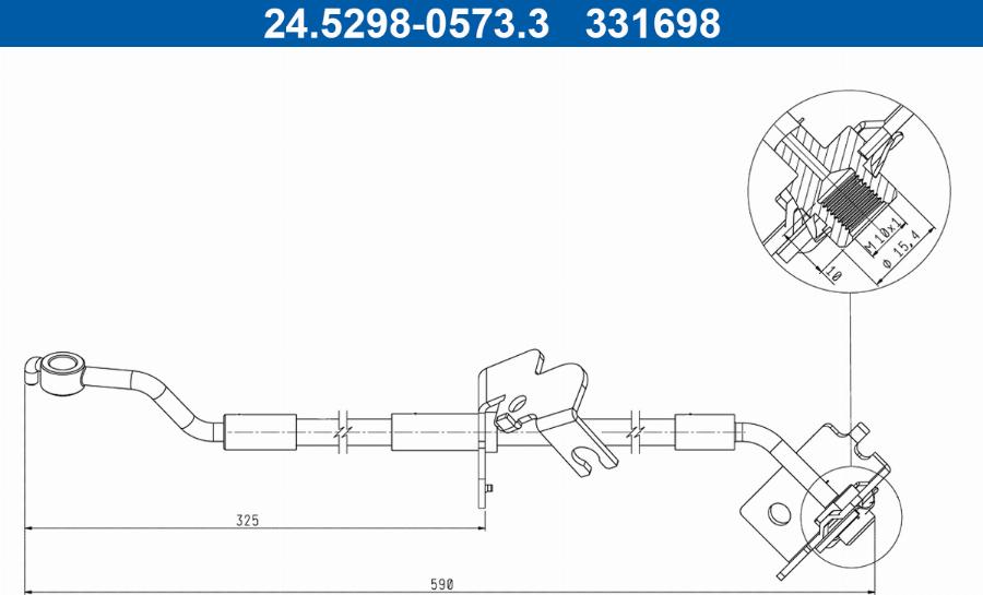 ATE 24529805733 - Brake Hose parts5.com