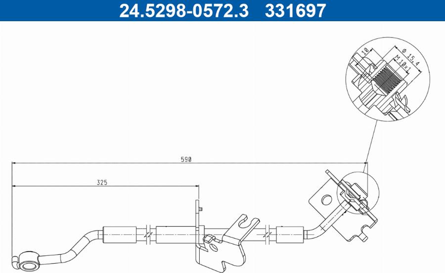 ATE 24529805723 - Brake Hose parts5.com