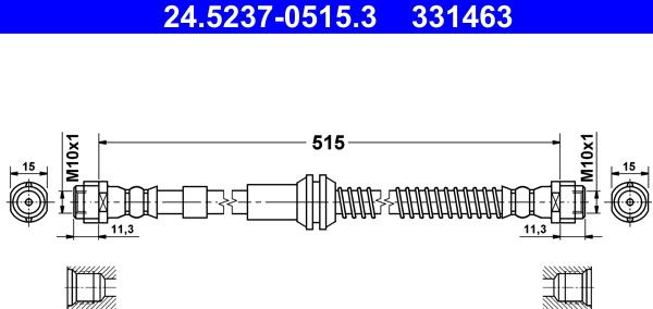 ATE 24.5237-0515.3 - Тормозной шланг parts5.com